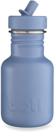 One Green Bottle – BOTL Tough Canteen Water Bottle with Sports Cap, Stainless Steel, Non-Insulated, Single-Skinned Eco Water Canteen, 350ml (Swipe Right)