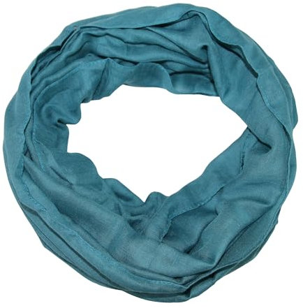 beybey® Basic Damen Loopschal aus Viskose & Baumwolle und in vielen Farben. Perfekte Geschenkidee! (zauber grün)