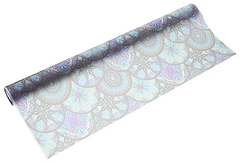 GOOHOCHY Colorful Retro Frosted Static Window Film Removable Decorative Window Sticker for Bathroom Privacy Decor