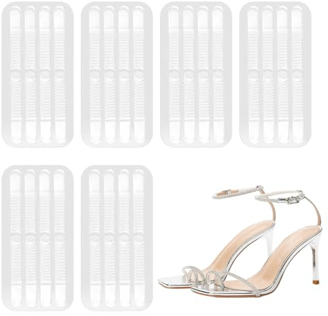 Lot de 24 cuscinetti antiscivolo e invisibili in silicone trasparente per scarpe da donna, adesivi in gel ad alta aderenza per evitare lo scivolamento e le vesciche, adatto per i tacchi
