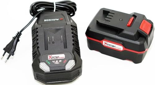 Parkside batteria da 20 V 4 Ah Pap 20 B3 + 1 caricatore da 20 V 4,5 A PLG 20 C3 – /per la serie Parkside X20 V Team,Bundle