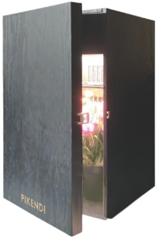 Pikendi Premium Black Mini Grow Box by Bonsanto, Full Equipment, Silent Carbon Filter & 35W LED, Handmade Wooden Grow Cabinet, Odor-Free, Compact & Discreet Indoor Growing Solution