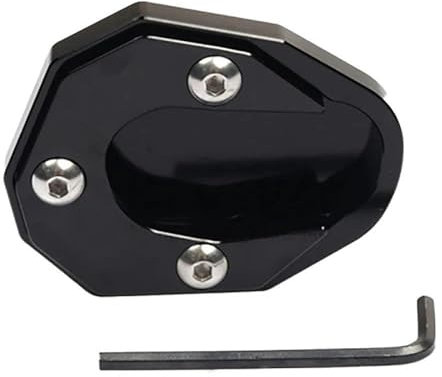 NOLLAM Motorradständer CNC-Aluminium-Motorrad Für SYM Jet-X 125 Jet-X 150 X125 X150 JETX Fußseitenständer, Vergrößerte Auflageplatte(Nero)