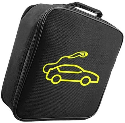 BAZEITFLOW Wear-resistant Ev Charger Bag Cord Organizer for Car Charging Cable Storage Portable Multi-function Reusable Cable Management Pack for Energy Vehicles Daily Use Black