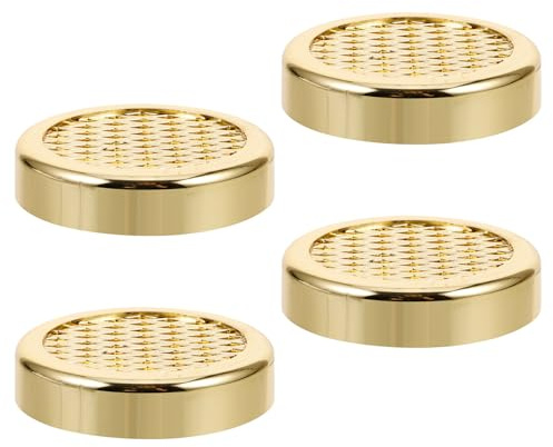 PAMINGONO 4 Stück Zigarrenbefeuchtungsset Rund aus Gold Tragbarer Humidor Feuchter für Konstante Luftfeuchtigkeit In Zigarrenboxen und Reisehumidor