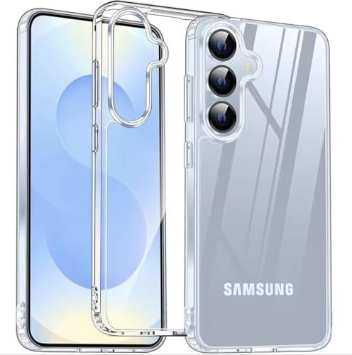Yashvi Phone Case For Galaxy A55 5G Shockproof Clear Transparent Back Soft Slim Thin Fit Shockproof Drop Protection Silicone Compatible With Galaxy A55 5G Cover