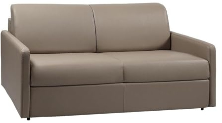 Vente-unique - Schlafsofa 3 Calife - Kunstleder - Taupe