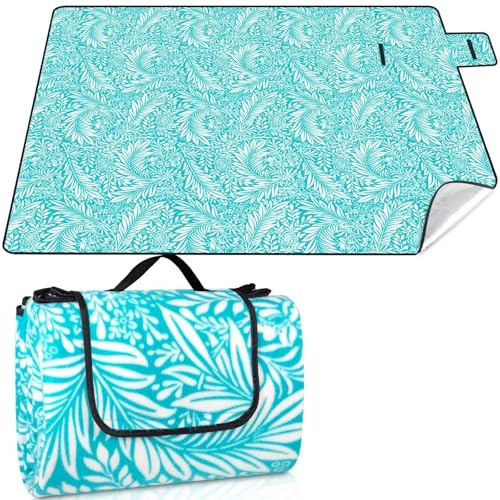 MAILLARD Coperta da picnic, coperta da campeggio, 200 x 200 cm, coperta da spiaggia pieghevole portatile con fondo impermeabile e isolante termico, tappeto da spiaggia per 3-6 persone, per parco