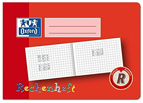 3x Oxford Zahlen- und Rechenheft, DIN A5 quer, 90 g/qm