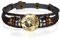 JewelryWe Schmuck Punk Modisch 12 Sternbilder Sternzeichen Herren Damen Charm Armband Geflochten Leder Legierung Multilayer Armreifen, 1/12 Stück - Fische