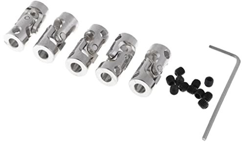 SM SunniMix 5pcs Cardan D'accouplements Connecteur de Coupleur pour RC Voitures Bateau Jouet Véhicule Radio Commande, Argent - 4x5 mm
