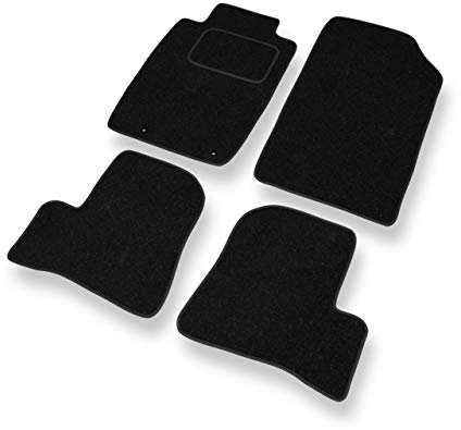 Mossa Fußmatten Auto kompatibel mit Peugeot 206 1998-2012 4 STK. schwarz S