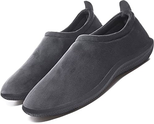 Hiver Pantoufles Hommes Femmes Coton Peluche Chaussons Mémoire Mousse Accueil Slippers Automne Intérieur/extérieur Chaussures Unisexe Taille, Gris, 41 EU,Gris,41 EU