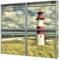 Briefkastenanlage 4 Fach | Postkästen 72x64x10cm groß | verzinkter Stahl schwarz DIN A4 Motiv Leuchtturm Sylt | Briefkasten Set 4 Briefkästen Namensschild 2 Schlüssel Montagematerial