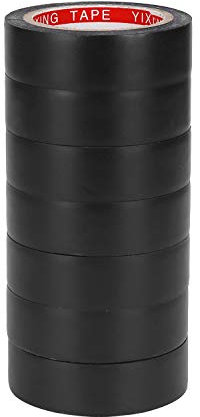 MaoXinTek Isolierbänder Elektriker Klebeband 18 mm x 10 m Schwarz PVC Band Wasserdicht Elektrisches Isolierband 7 Stück