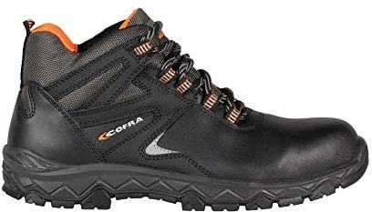 COFRA TN210-000.W43 Ascent - Stivali Antinfortunistici S3 SRC, Nero/Arancione Fluorescente, Taglia 43