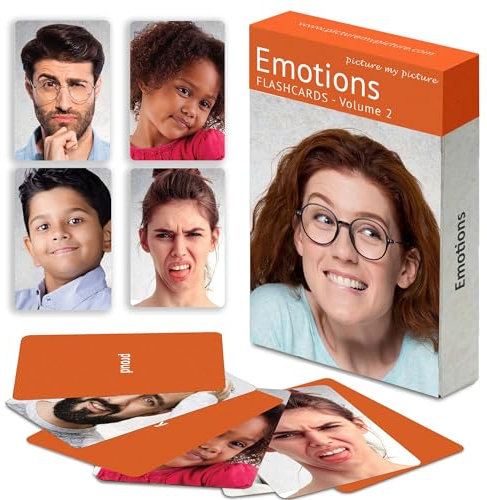 Gefühle und Emotionen Lernkarten, Volumen 1. 40 Fotokarten zur Förderung der Sprachentwicklung zum Thema Emotionen. Material zur Förderung der Sprachentwicklung, Englisch als Zweitsprache.