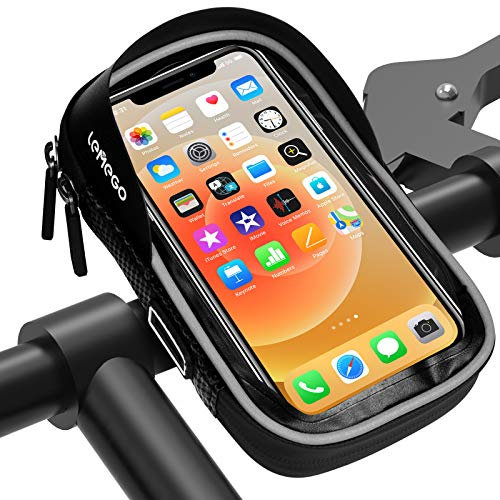 LEMEGO Handyhalterung Fahrrad Wasserdicht Lenkertasche Fahrradtasche Handyhalter 360°Drehbarem Fahrradhalterung Handy Lenker Halterung Fahrradlenker Tasche Rahmentasche für Smartphone bis zu 6.8 Zoll