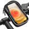 LEMEGO Support Téléphone Vélo Etanche Réfléchissant, Sacoche Guidon Cadre Vélo VTT, Rotation 360° avec Espace Rangement Ecran Tactile pour Smartphone sous 6.8 Pouces
