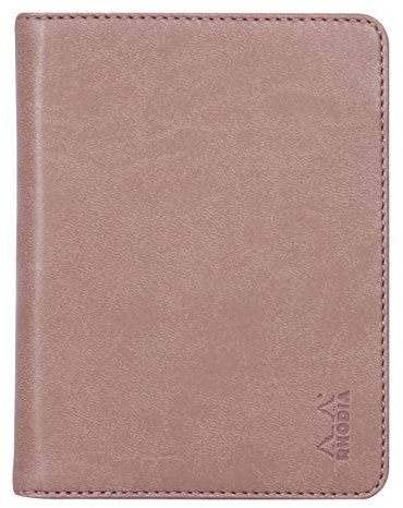 Rhodia 212009C - Mappe für Block oder Notizheft Rhodiarama - N°12, für DIN B7 (8,5x12 cm) 10,5x14 cm, elegant und praktisch, Roseholz, 1 Stück