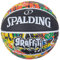 Spalding 84-372Z Graffiti Rainbow Rubber No. 7 Ball Basketball Basket
