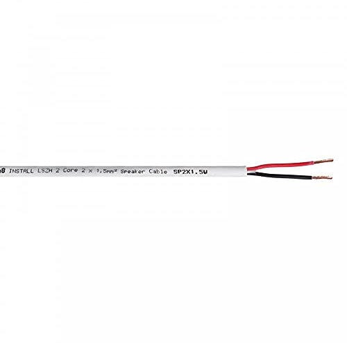 elumen8 INSTALL 2 x 1.5mm2 Speaker Cable, 100m Drum White