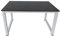 VDD Escritorio para ordenador – Mesa de cocina – metal madera – 120 cm x 60 cm – blanco con mesa negra