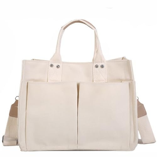 Angelkiss Canvas-Tasche mit Griff – große Kapazität, Messenger-Tasche, langlebig, mehrere Taschen, Schultertasche, verschleißfest, wiederverwendbar, Laptoptasche, Handtasche, Frauen, Studenten