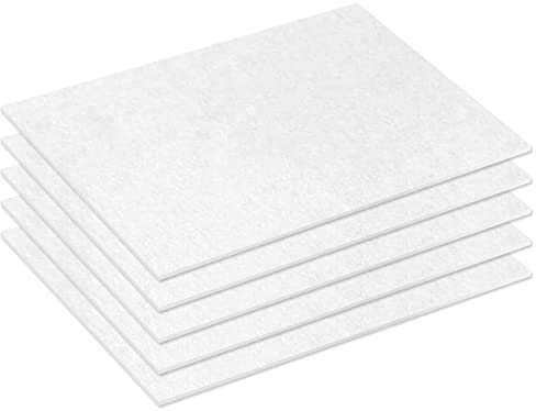 McFilter | 5 microfiltri universali | circa 26 x 15 cm | filtro aria | filtro motore | filtro aria | filtro aspirapolvere | bianco