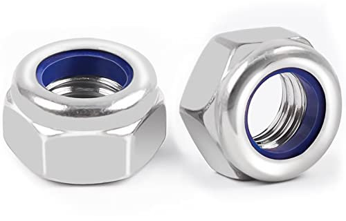 DIN985, 10 dadi esagonali M4, dadi di sicurezza in acciaio inox standard A2 V2A M4, dadi autobloccanti, dadi esagonali in acciaio inox