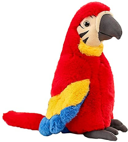 JAWSEU Papagei Plüschvogel Papagei Vogel Plüschtiere Kuscheltier Parrot Plüsch Spielzeug für Kinder Geschenke