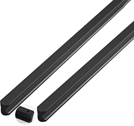 2 Stück Profilgriff Aluminiumlegierung Schrankgriffe Möbelgriff SchubladenKnöpfe Türgriff Zugknöpfe für Schlafzimmer Küche Kleiderschrank (Länge 1200mm,Schwarz)