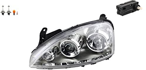 Johns, Scheinwerfer passend für Opel Corsa C 03-12/09 Links + Leuchtmittel + Stellmotor