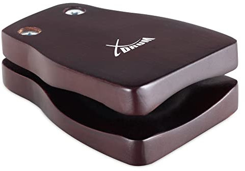 XDrum CK-M Cajon Kastagnette Medium - Kastagnette aus Holz - Klettstreifen auf der Rückseite - Schrauben einstellbar - Mittelgroße Ausführung = mittelhoher Ton
