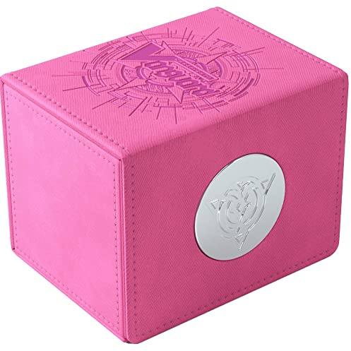 Gamegenic Cardfight!! Vanguard Nation's Vault | Premium Deck Box | Holds up to 50 Double-Sleeved Cards | Extra Drawer for Power Counters and Accessories | Lyrical Monasterio - Pink Color | Made
