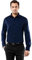 Vincenzo Boretti Herren Hemd bügelfrei 100% Baumwolle Regular-fit Uni-Farben dunkelblau 39-40
