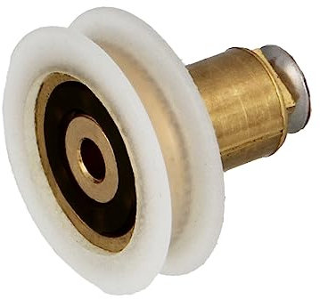 Amig - Rodamiento Mampara de Ducha - Juego de 2 Unidades - Ø 22 x 28 mm - Rodamiento Angular y Tornillo M4x8 - Para Puerta Corredera de Duchas de Baños - Nylon Blanco