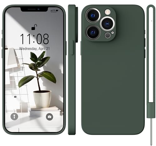 WXX für iPhone 12 Pro Max Hülle Silikon Case 6.7'' Matte Grün | Handyhülle für iPhone 12 Pro Max Dünn Slim mit Microfiber,Kratzfeste Rundumschutz Case Hülle für iPhone 12 Pro Max