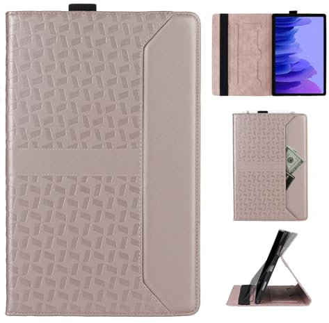 Rostsant Custodia per Samsung Galaxy Tab A7 10.4 Pollici 2022/2020 SM-T500/503/505/507/509 con Custodia per Penna Custodia Protettivo Cover Sottile Tablet Pelle Case Rosa
