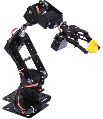 Roboterarm, 6DOF-Roboterarm, DIY-Roboter-Mechanikarm, Roboter-Mechaniker-Bausatz, Roboter-Mechanikarm-Klemmsatz, MG996-Analog-Lenkgetriebe, Schwarz