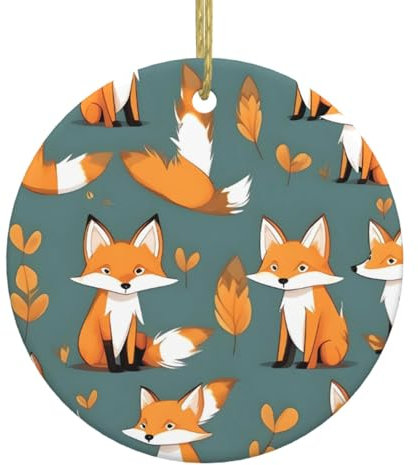Weihnachtsschmuck – Perfekte Weihnachtsbaum-Anhänger & Keramik Weihnachtsschmuck Gelber Fuchs