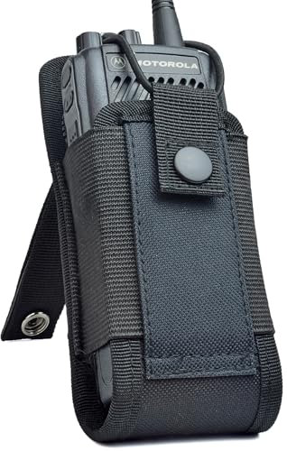 HYS Radio MOLLE Pouch, Universal Walkie Talkie Holder for Police Molle Vest, Nylon Holster for Motorola GP88 GP300 MT500 MT1000 MTS2000 XTS2500 CP200D Two Way Radio