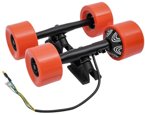 Elektrisch Skateboard Nabenmotor, Elektrisches Longboard, Speed Skateboarding Ausrüstung, für Erwachsene, Teenager, 250W, PU-Rädern (Orange)