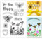 PH PandaHall Bee Happy Clear Stamp Flower Silikonstempel Honeycomb Rubber Stamps Honey Jar Clear Stamp Transparente Siegelstempel Für DIY Crafts Card Making Fotoalbum