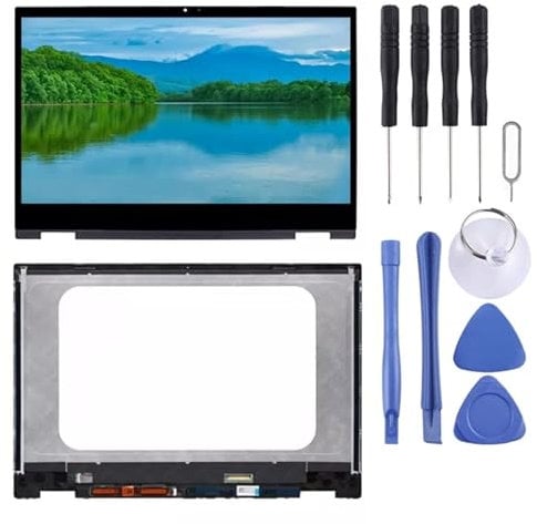 PC Laptop Replacement Parts LCD Screen for HP Pavilion X360 14-DW 14M-DW Digitizer Full Assembly with Frame(Black) Accessories