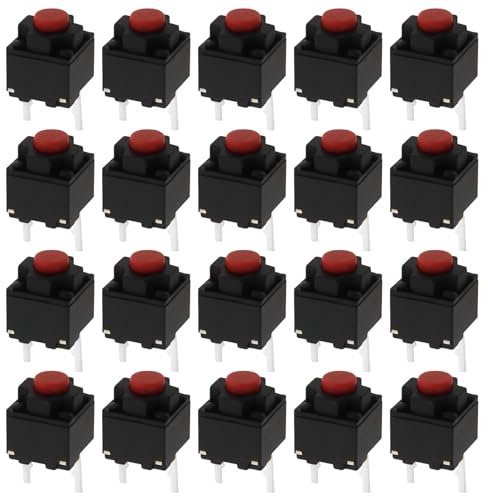 SG Store 20 Pièces Interrupteur à Bouton-poussoir Tactile 6x6x7.3mm Micro Interrupteur Tactile pour Appareil Ménager Équipement de Sécurité Jouet Produits Électroniques