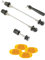 Point Schnellspanners Set mit Schnellspannhebel & 4 Reflektoren-Quick Release & Fahrrad Schnellspanner Diebstahlschutz aus Aluminium VR 180 mm, HR 145 mm-Schwarz