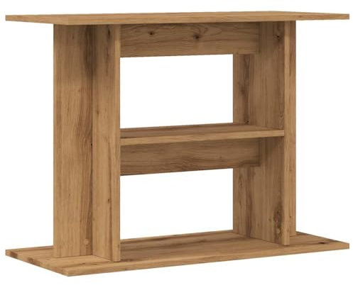 vidaXL aquarium stand/artisan oak fish tank table - sleek engineered wood display/storage unit for home decor - 80x35x60 cm