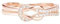 SWZEC Amare Jewels Bague Ajustable Noeud Infini - À ma femme - Les liens éternels (Réglable,Rose)