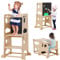 Tour d Observation Enfant – Tour d'observation Montessori Pliable 3 en 1, avec Planche et Barre de sécurité, Escabeau adapté aux Enfants, Adapté à la Table de Cuisine et à la Salle de Bain